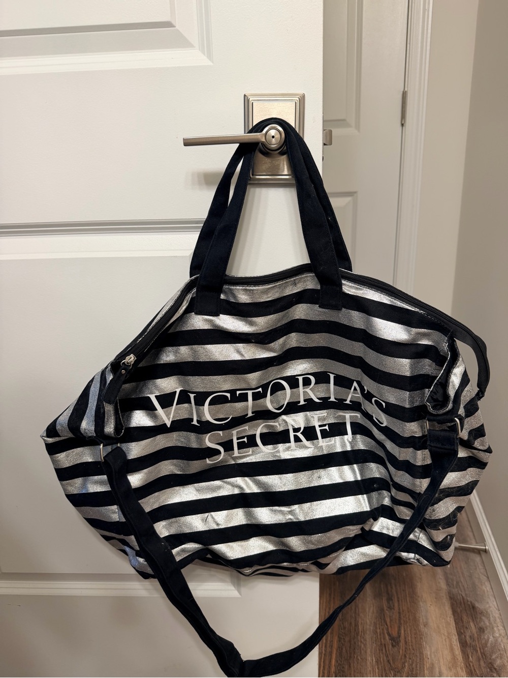 Victoria’s Secret Striped Weekender Duffle Bag